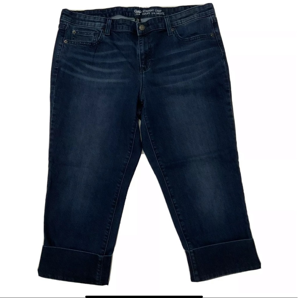Gap Women’s Mid Rise Cropped Leg Cuffed Jeans sz10